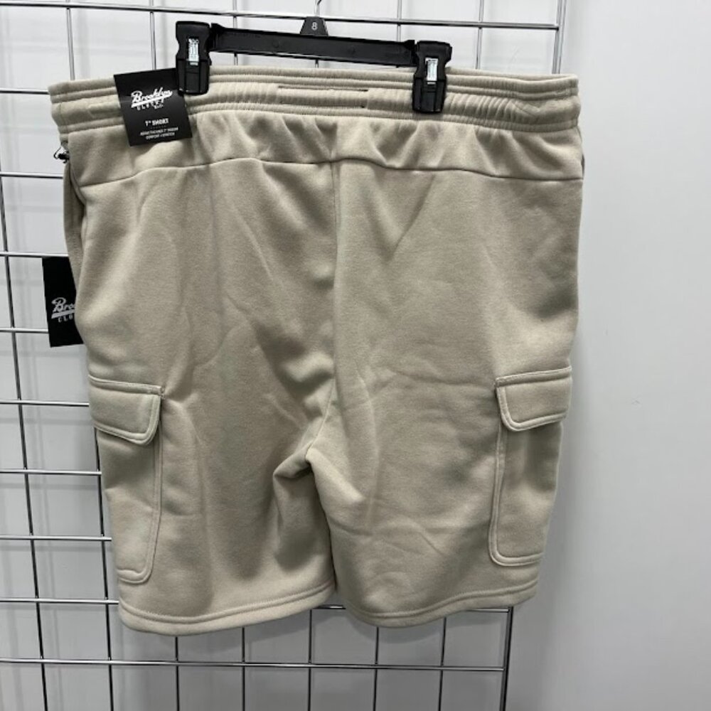 Brooklyn Cloth Mens 7 in. Cargo Fleece Shorts - Light Gray - Large